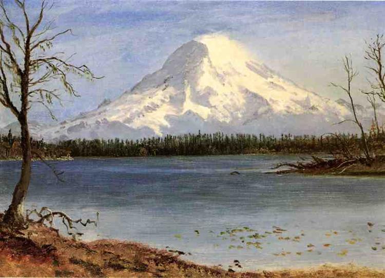 Albert Bierstadt Oil Painting Lake in the Rockies